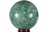 Chatoyant, Polished Amazonite Sphere - Madagascar #183274-1